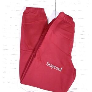 Stay Cool NYC Charm Sweatpants‎ Color Red Size Medium Sold Out Online